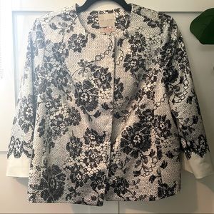 The Limited Scandal Collection Black & White Lace Blazer